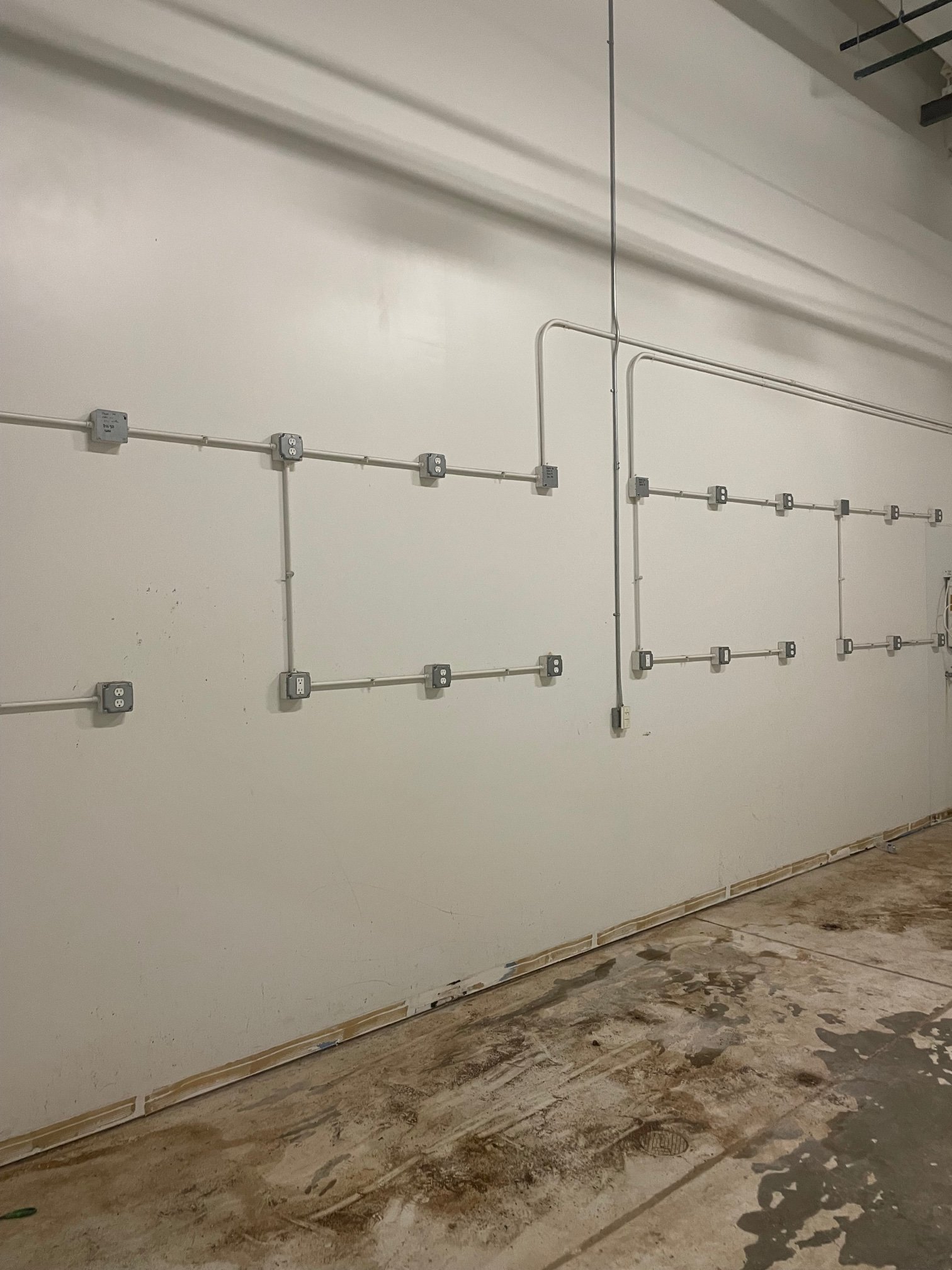 Electrical rough in with conduit and junction boxes