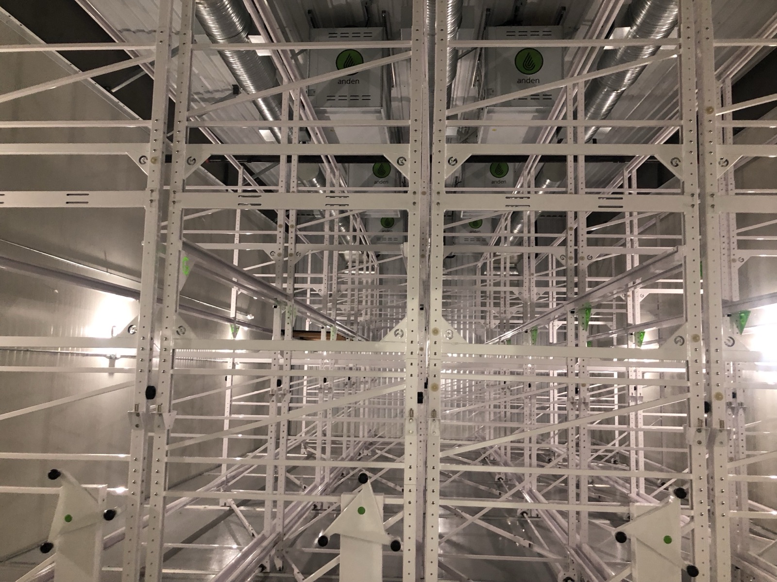 Mobile racking system installed and ready for production